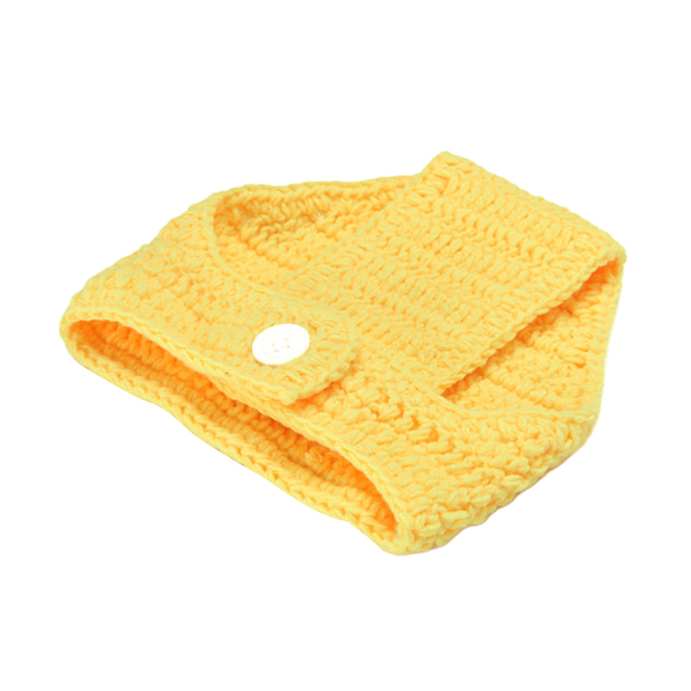 プレミアムイエローダック手編みベビーフォト衣装セット 新生児 - Photography Yellow のレビューと価格
