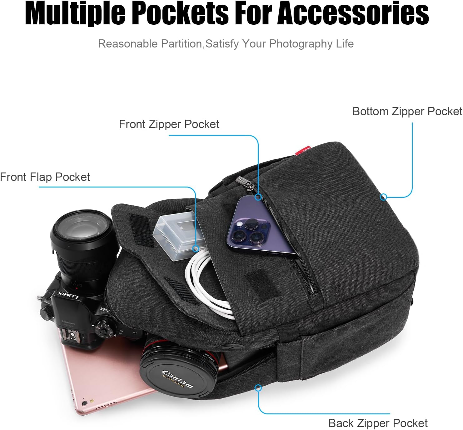 コンパクトカメラケース、レインカバー付き防水キャンバスクロス - Camera Rain Cover のレビューと価格