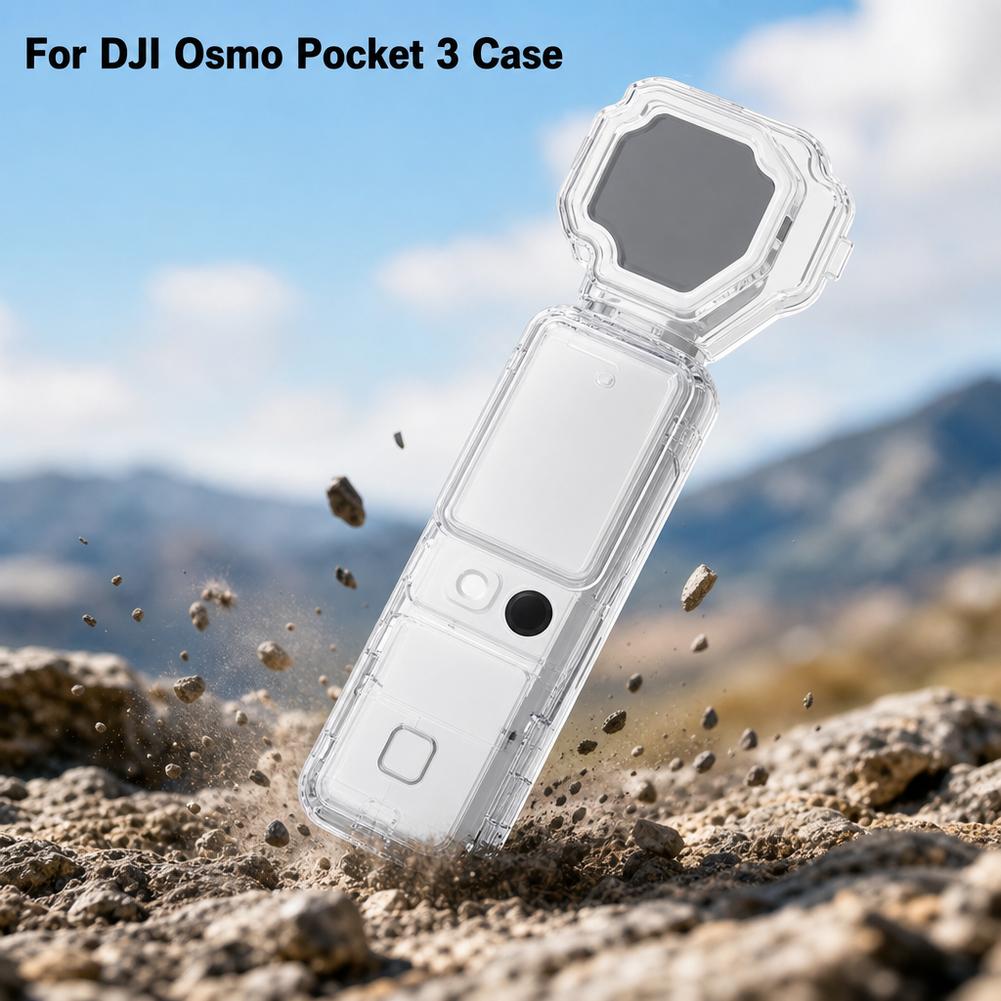 DJI Osmo Pocket 4用クリアPC保護ハードケー - Camera Rain Cover のレビューと価格
