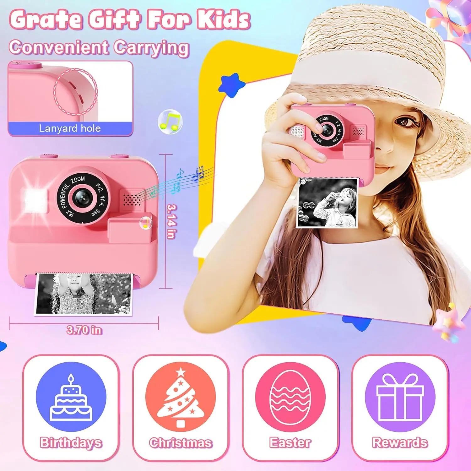 Newインスタントプリントカメラ 32 グラムカード付き熱写 - Photography Close Up のレビューと価格